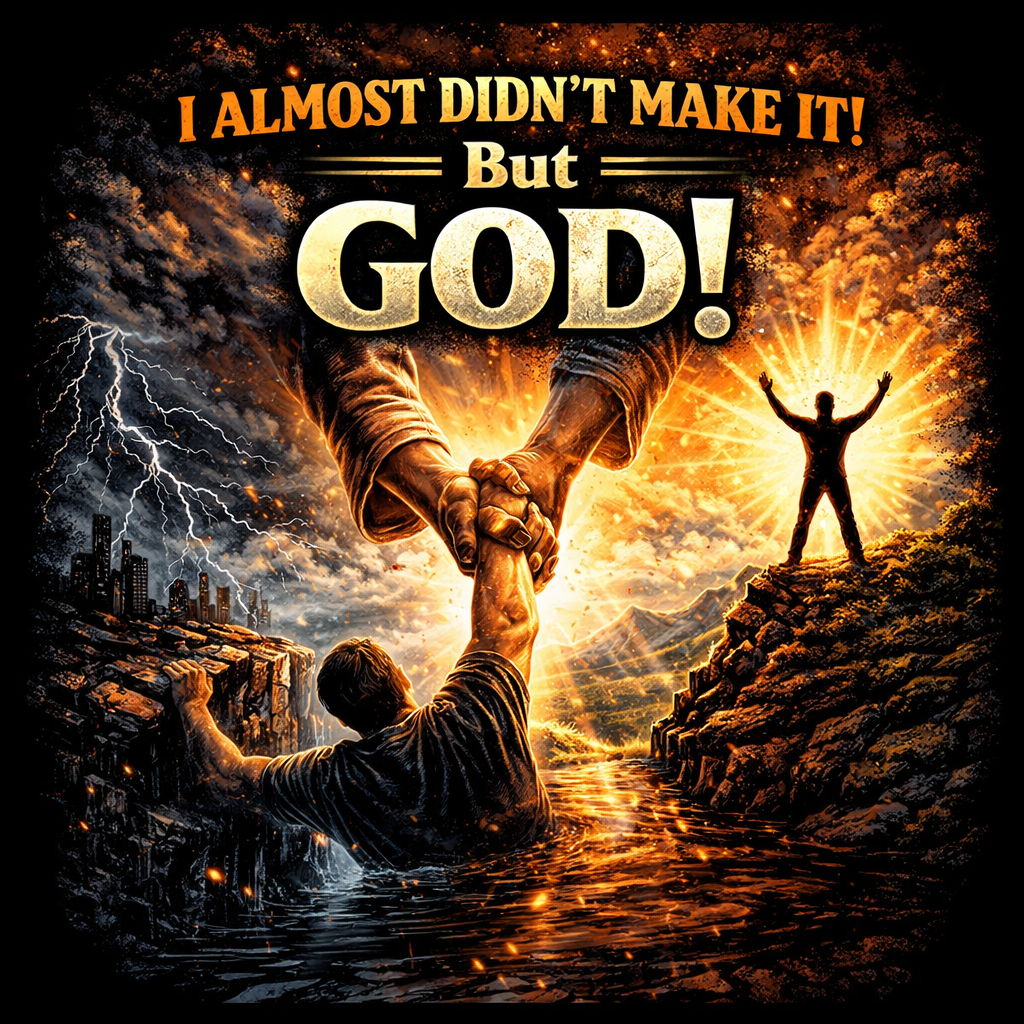 I almost didn't make it! But God! T-Shirt